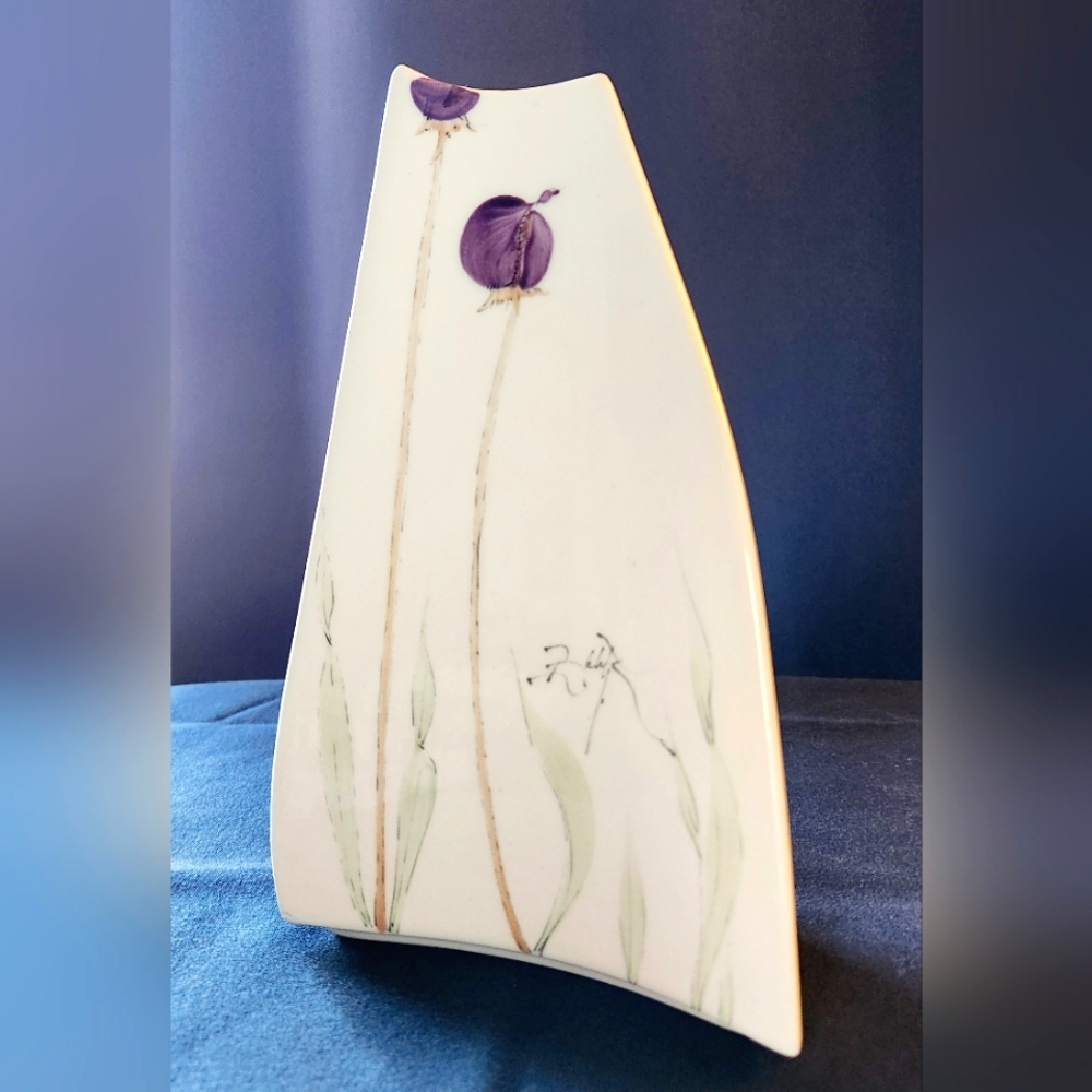 Vintage Baatz Barbara Pottery Vase Hand Painted & Signed